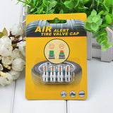 2/4pcs Car Tire Pressure Indicator Gauge Tire Pressure Alert Monitoring Valve Cap External Valve Detection Sensor 