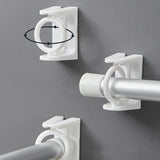 2/4pcs Auto-adesivo Cortina Rod Titular 360 Graus Rotatable Cortina Pólo Varas Suportes De Parede Para Casa Do Banheiro e Hotel