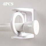 2/4pcs Auto-adesivo Cortina Rod Titular 360 Graus Rotatable Cortina Pólo Varas Suportes De Parede Para Casa Do Banheiro e Hotel