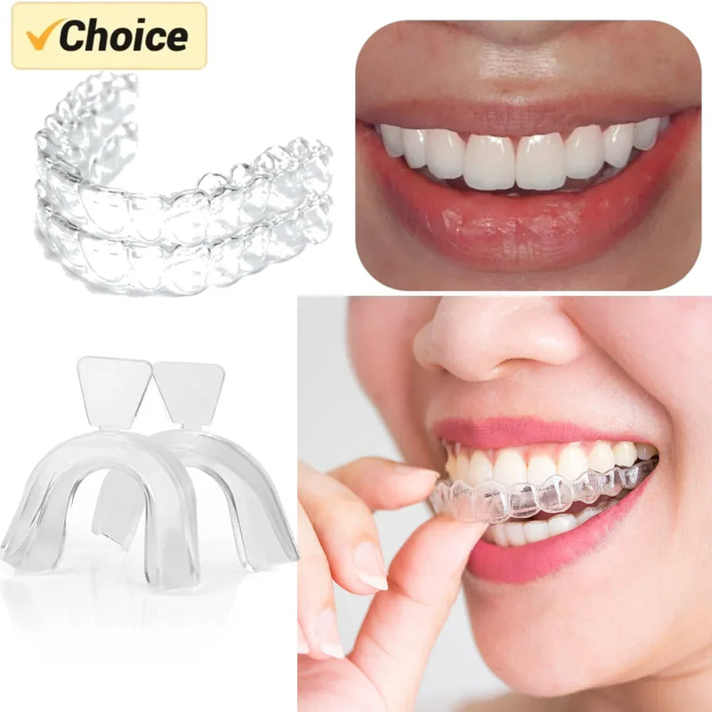 2-8pcs Anti Snoring Bruxism Sleeping Mouth Guard Tray Stop Teeth Grinding Sleep Aid Night Guard Gum Shield Mouth Health Care 