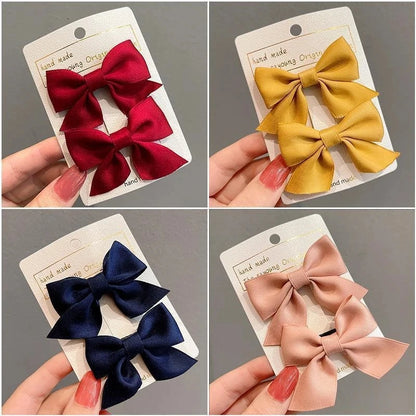 2 Piece Bow Hair Clip Elegant Flower Hair Clips para Crianças Senhoras Set Hairpin Hair Acessórios Estilo Coreano Acessórios Bair