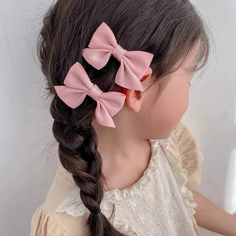 2 Piece Bow Hair Clip Elegant Flower Hair Clips para Crianças Senhoras Set Hairpin Hair Acessórios Estilo Coreano Acessórios Bair