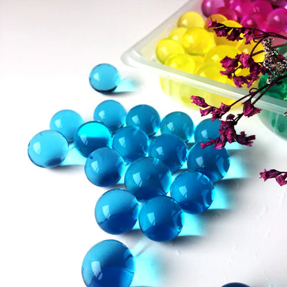 200pcs/bag 2.5-3mm Crystal Soil Water Hydrogel Beads Orbiz Polymer Growing Ball for Flowers Home Decor Wedding Decorative 