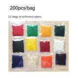 200 unidades/bolsa de 2,5-3 mm de perlas de hidrogel de agua y cristal Orbiz, bolas de cultivo de polímero para flores, decoración del hogar y bodas. 