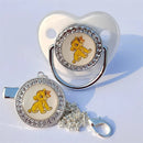 2024 Shiny Baby Pacifier Clamp Miniso Lion King BPA-Free Dummy Unique Designed Baby Shower Gift Pacifiers for Babies 0-18 Months 