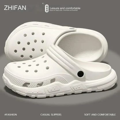 2024 verão buracos sandálias interior casual sola macia chinelos femininos ao ar livre praia jardim slides sapatos
