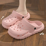 Sandalias de verano 2024 con agujeros, informales, de suela suave, para mujer, para exteriores, playa, jardín 