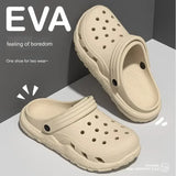 Sandalias de verano 2024 con agujeros, informales, de suela suave, para mujer, para exteriores, playa, jardín 