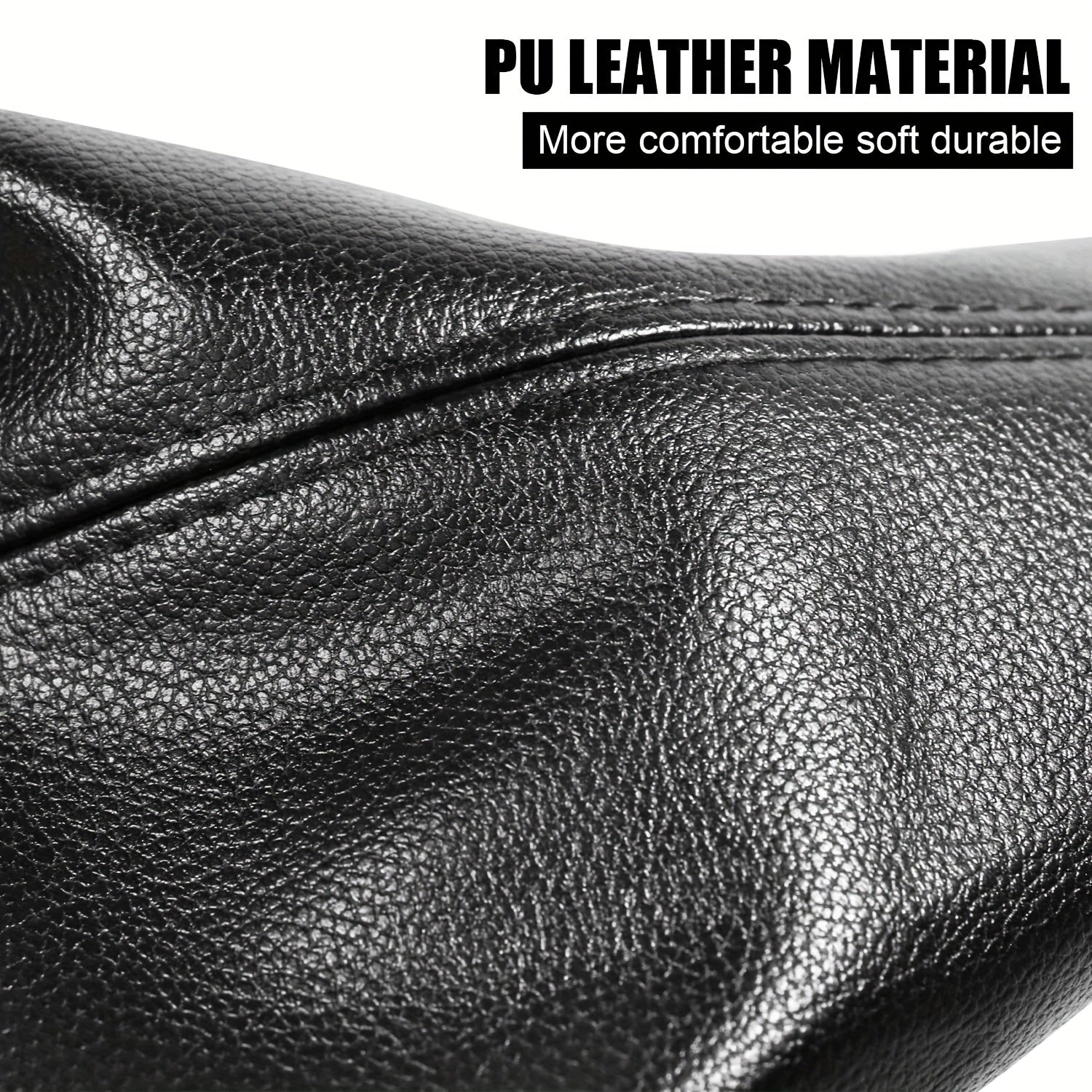 Universal Car Shift Knob Dust Cover Black PU Leather Manual/Auto Shifter Shift Boots Cover
