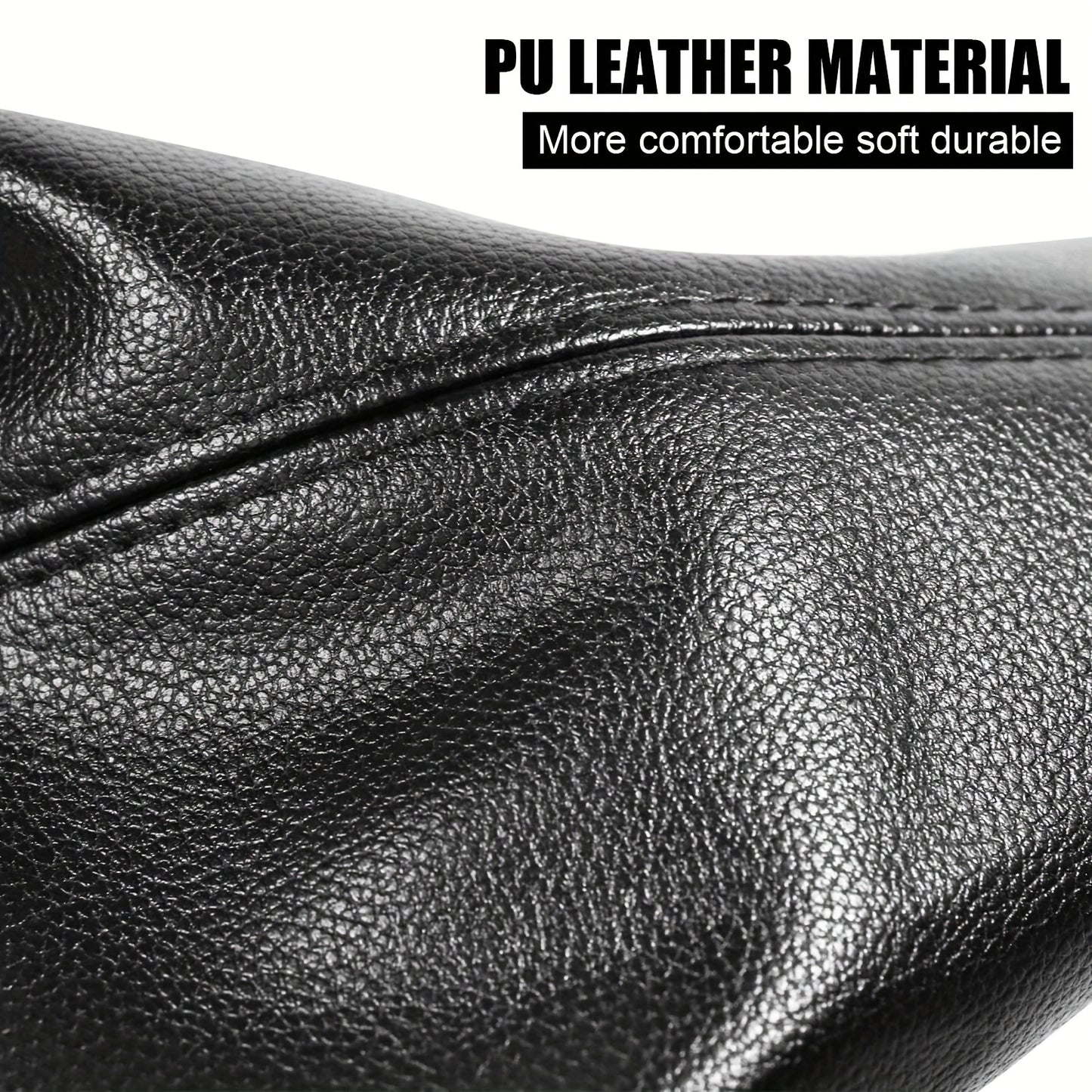 Funda universal para palanca de cambios de coche, de cuero sintético negro, para cambio manual o automático.