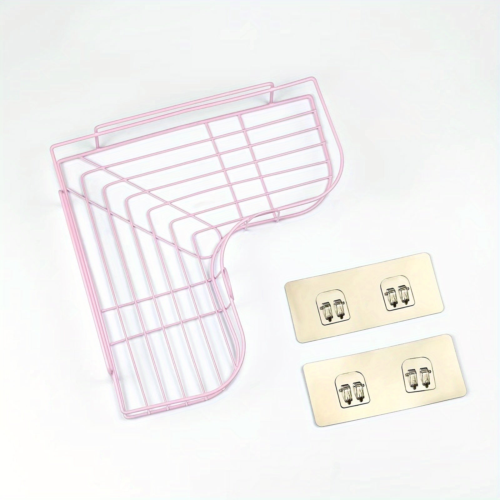 1pc Triangle Wall Mounted Shower Caddy Rack for Bathroom and Kitchen - Easy Installation, Convenient Storage, and Organization of Bathroom Accessories bathroom accessories Bath/Bathroom Accessories
