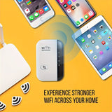 WiFi Range Extender Repeater 300Mbps, Wireless Signal Amplifier Router Booster, Power Adapter, 175V-265V Voltage, European Plug, No Battery Included