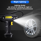 Ultra-Fast 120W Portable Air Compressor & Tire Inflator - Cordless, USB Rechargeable with Digital Pressure Gauge & Light, Ideal for Cars, Motorcycles, Bicycles & Balls