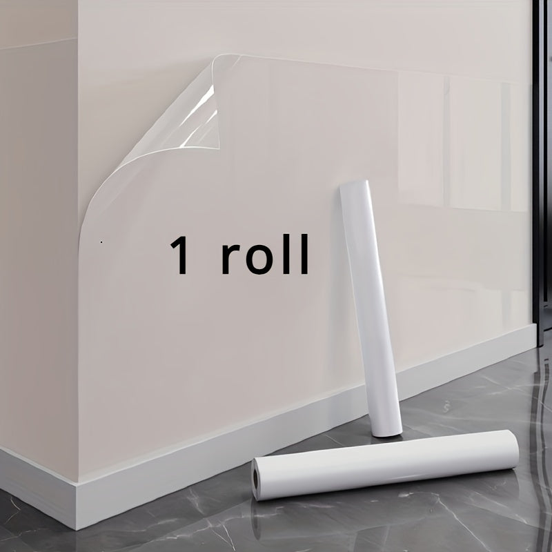 Película protectora electrostática transparente para pared, decoración de pared antiadherente, adhesivo de plástico impermeable y resistente al aceite, apto para cocina y hogar, instalación sencilla.
