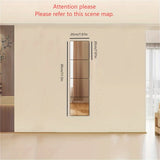 4pcs Set, 1mm Thick Square Acrylic Mirror Wall Decals - Shatterproof & Removable, Perfect for Bedroom, Living Room, Office, Kitchen, Bathroom, and Entryway Decor, Full-Length Dressing Mirror Stickers, 7.9x7.9 Inches