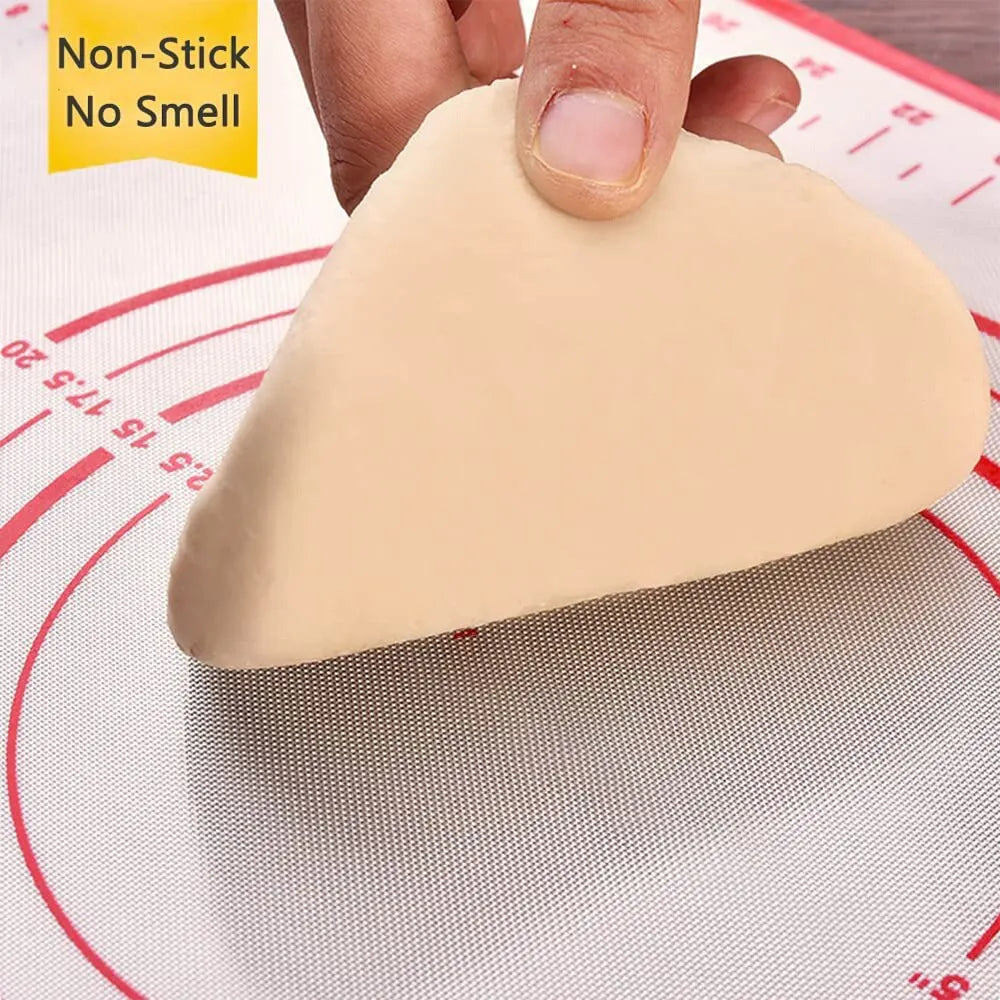 Tapete de silicona para repostería de 20 x 16 pulgadas para amasar masa gruesa, antiadherente, para hornear fondant y horno. 