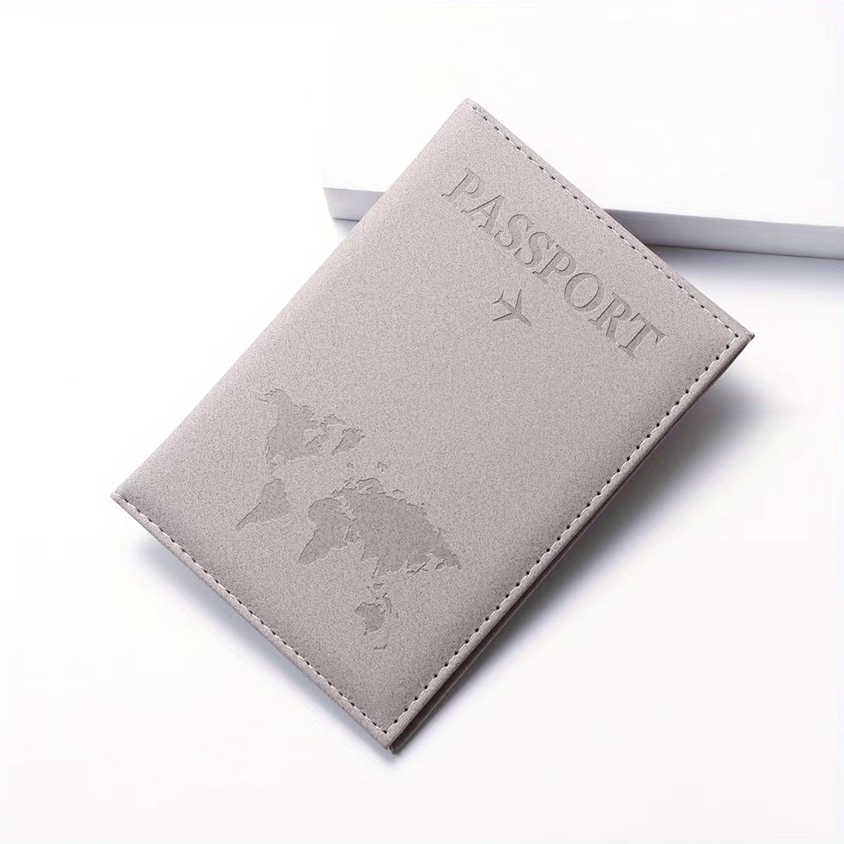 1pc Minimalist PU Leather Travel Passport Holder, Ticket Holder