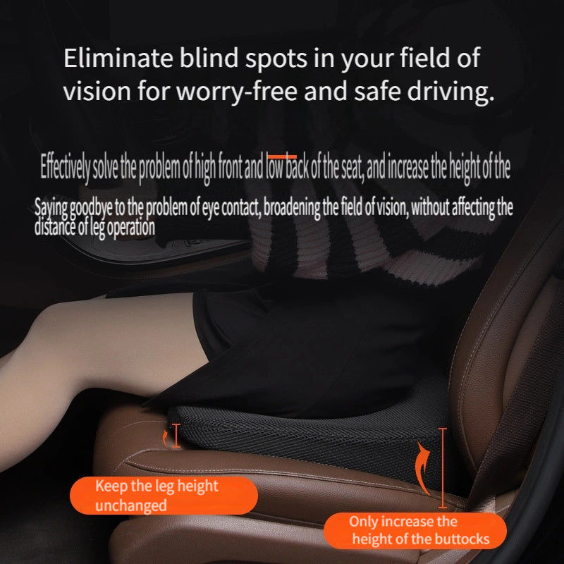 Boost Your Driving Comfort: Thickened Car Seat Cushion with Angled Design for Short Stature - Fit, Easy Care