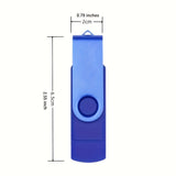Multi-Capacity USB Flash Drive 2 in 1 Type-C and USB 2.0 OTG Pen Drive – 256GB, 128GB, 4GB High Speed Memory Stick