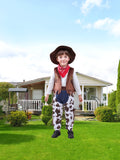 Cowboy Costume For Boys, 4-piece Set, Boy's Dress-Up Birthday Party Halloween Cosplay Outfits Set, Outdoor Clothing