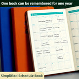 Cuaderno planificador diario QS 2025: organizador de gestión del tiempo de 365 días con resúmenes semanales y mensuales, y recordatorios de autodisciplina para una planificación de vida eficiente.