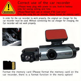 Ouyaaqii HD Dash Cam with 64GB High-Speed Memory Card, Fast Car Charger Bundle, 1080P Night Vision, Alloy Sun-Proof Case, Front & Interior Dual Lens - Upgraded Security Camera