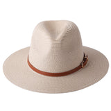 56-58-59-60CM New Natural Panama Soft Shaped Straw Hat Summer Women's/Men's Wide Brim Beach Sun Cap UV Protection Fedora Hat
