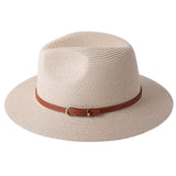 56-58-59-60CM New Natural Panama Soft Shaped Straw Hat Summer Women's/Men's Wide Brim Beach Sun Cap UV Protection Fedora Hat