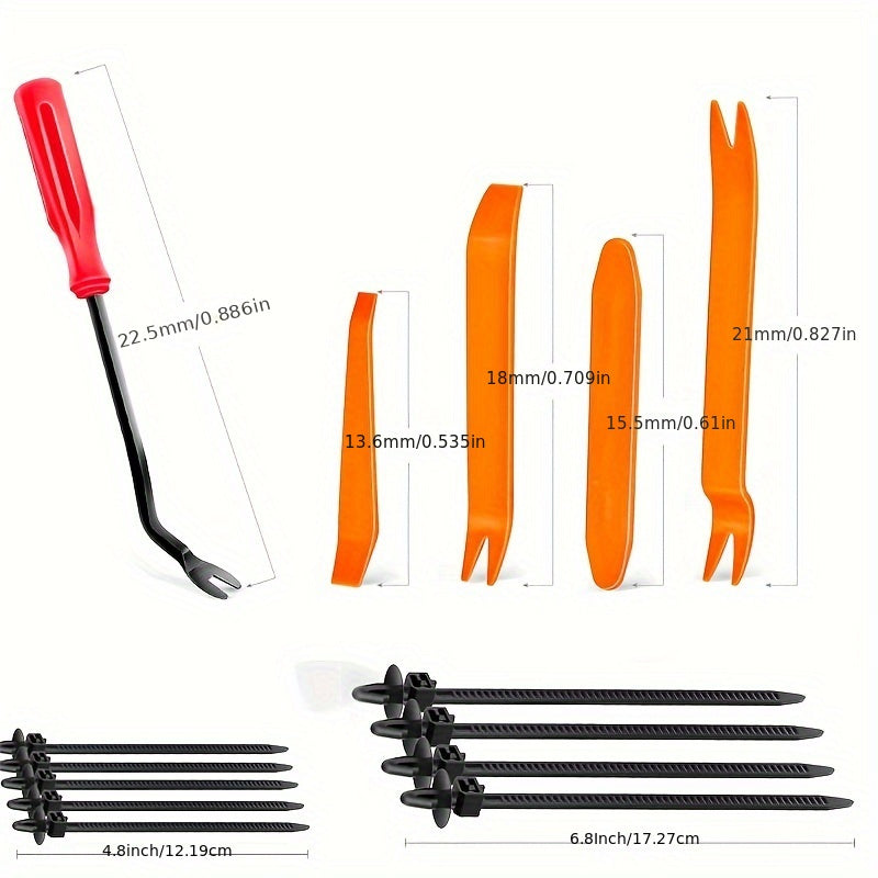 680pcs Car Bumper Clip Set, 725pcs Automotive Tool Kit, PP Material, Car Accessories, Fender Clips, Push Fixture, Rivet Clips, Car Repair Tools, for Vehicle Assembly, Durable Car External Accessories