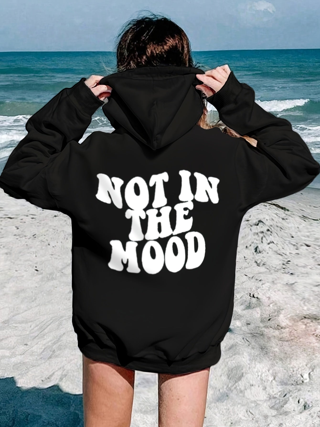 Girls' Cozy Hooded Sweatshirt - Casual Long Sleeve Pullover with Letter Print, Perfect for Fall/Winter - Machine Washable