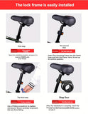 High-Security Bike Cable Lock with Key, Brushed PVC Finish, Anti-Theft Shear-Resistant, Waterproof, 12mm Thick, 125cm Length with Mounting Bracket