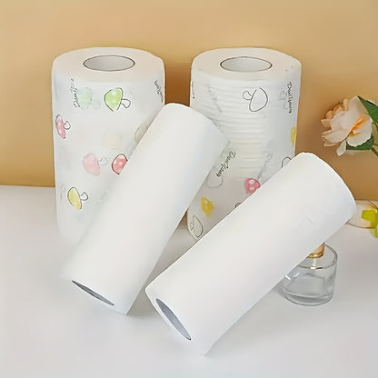 1roll(400sheets), Lazy Rag, Disposable Kitchen Paper Towel, Washable Wet And Dry Dual-use Towel, Dishwashing Cloth, Non-stick Oil Rag, Degreasing Towel, Household Cleaning Rag, Drying Cloth, Cleaning Supplies, Cleaning Tool