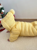 Mono acolchado de invierno para bebé, abrigo informal con capucha y pompón, mono cálido con cremallera frontal, ropa de exterior para bebés y niños pequeños.