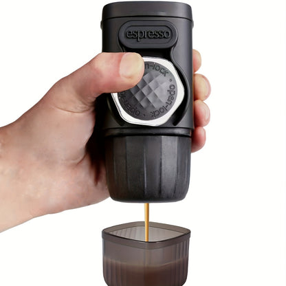 A Portable Coffee Maker with Rich Cream, a Two-In-One Machine for Capsules And Coffee Grounds, Requires No Electricity, Is Compact And Lightweight, Perfect for Travel, Cars, Desks, And Home Use, Making It a Practical Holiday