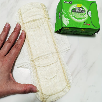Moloven Bamboo Fiber Panty Liners for Women, Unscented Daily Use Feminine Pads with Wings, Ultra-Thin High Absorption Non-Woven Liners, Soft Comfort Menstrual Pads Multipack - 29/36 Count
