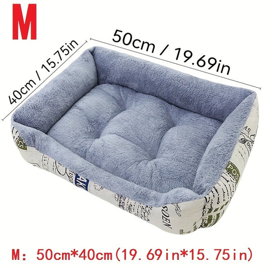 Cama de felpa acogedora para gatos y perros pequeños (mejor valorada): nido acolchado grueso y cálido de estilo tradicional.