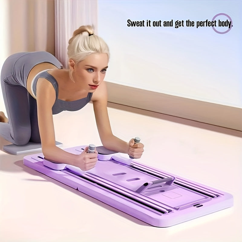 8 in 1 Portable Fitness Board - ABS Material Pilates Board, Core and Abdominal Muscle Strength Training, Home Fitness Equipment, Foldable Design for Easy Storage New Year Gift