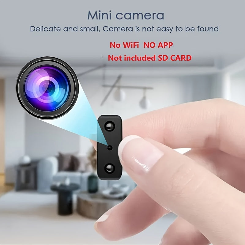1pc Mini Camera, Full HD Mini Camera, Security Protection Night Vision Cam, Motion Detection Security Camcorders, Built-in Battery Camera, Micro Camcorder, SD Card Loop Recording