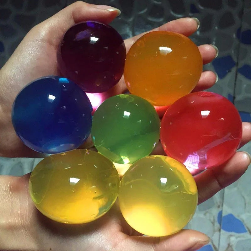 25-30pcs/lot Large Crystal Soil Mud Gel Kids Children Toy Water Beads Growing Water Balls Wedding Home Decoration 
