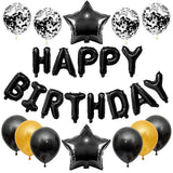 Juego de 25 globos de feliz cumpleaños, guirnaldas de globos con letras de aluminio, banderines, decoración para fiestas de cumpleaños infantiles, baby shower 
