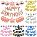 25pcs/set Happy Birthday Balloons Set Foil Letter Balloon Garland Bunting Banners Kids Birthday Party Babay Shower Decoration 
