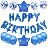 Juego de 25 globos de feliz cumpleaños, guirnaldas de globos con letras de aluminio, banderines, decoración para fiestas de cumpleaños infantiles, baby shower 