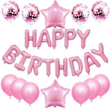 Juego de 25 globos de feliz cumpleaños, guirnaldas de globos con letras de aluminio, banderines, decoración para fiestas de cumpleaños infantiles, baby shower 
