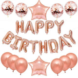 Juego de 25 globos de feliz cumpleaños, guirnaldas de globos con letras de aluminio, banderines, decoración para fiestas de cumpleaños infantiles, baby shower 
