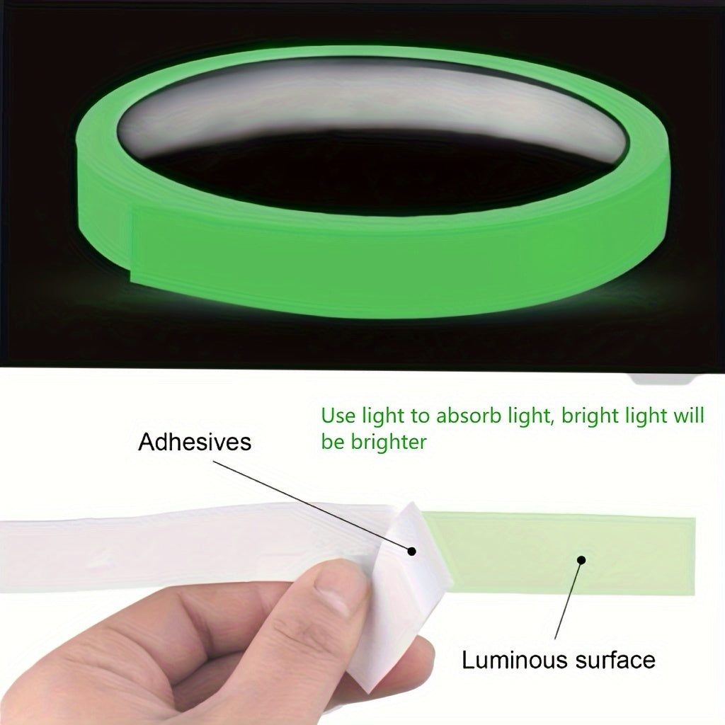 Luminous Self-Adhesive Safety Tape - Glow in the Dark for Home Decor & Security Alerts