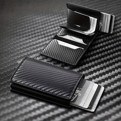 1pc Men's Minimalist Multi-Functional Anti-RFID Blocking Card Holder With 6 Card Slots, Protects ID &amp; Credit Cards, Ideal Gift For Men