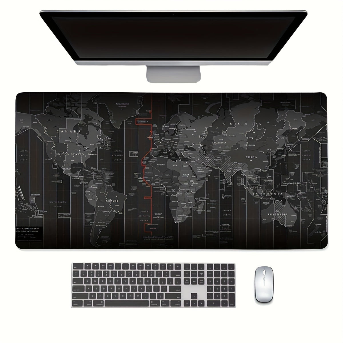Water-Resistant Large Gaming Mouse Pad with Stitched Edges, 1PC Extended Thick Rubber Desk Mat with Non-Slip Base, Washable Mousepad
