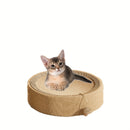 1pc Durable Sisal Cat Scratcher Lounge Sofa - Round Scratching Board with Comfortable Cat Bed, All-Season Pet Scratch Pad for Cats