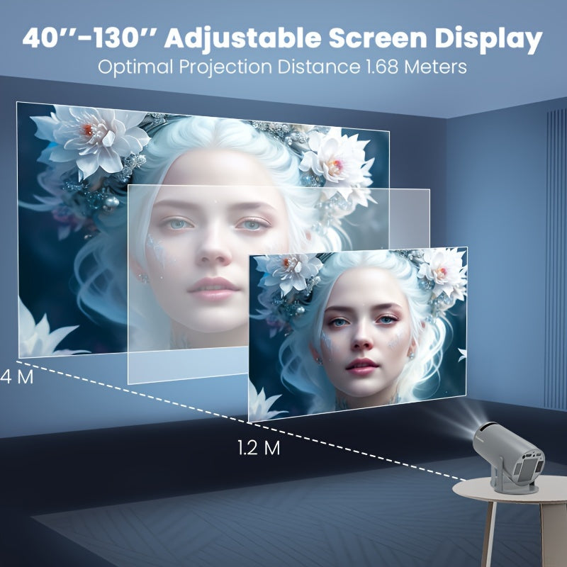 Proyector Magcubic Hy300 4K con enchufe europeo, Android 11, doble wifi, 6.260 ANSI, Allwinner H713, inalámbrico, 5.0, 1080P, 1280 x 720P, para cine en casa y exteriores.