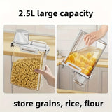 Caja sellada a prueba de insectos y humedad para granos, frutos secos, harina y arroz. Organizadores y despensas de cocina. Accesorios de cocina. Caja portátil a prueba de fugas con tapa para almacenar alimentos.